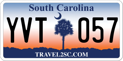 SC license plate YVT057