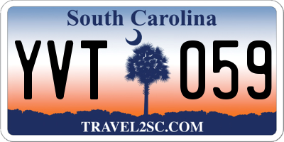 SC license plate YVT059