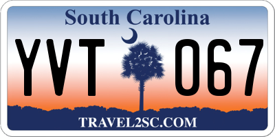 SC license plate YVT067