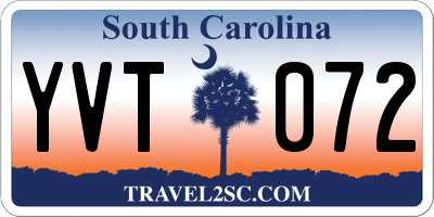 SC license plate YVT072