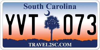 SC license plate YVT073
