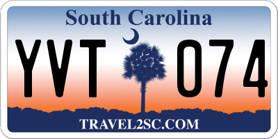 SC license plate YVT074