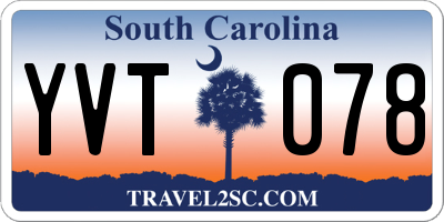 SC license plate YVT078