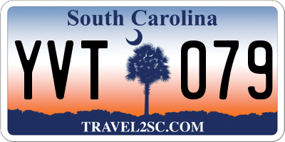 SC license plate YVT079