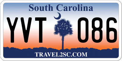 SC license plate YVT086