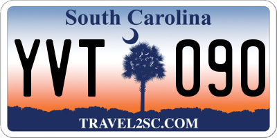 SC license plate YVT090