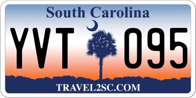SC license plate YVT095