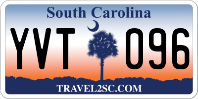 SC license plate YVT096