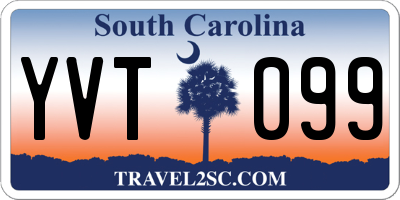 SC license plate YVT099
