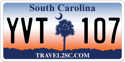 SC license plate YVT107