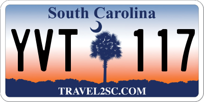 SC license plate YVT117
