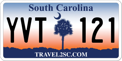 SC license plate YVT121