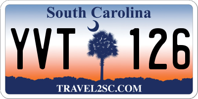 SC license plate YVT126