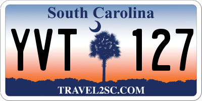 SC license plate YVT127
