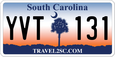 SC license plate YVT131