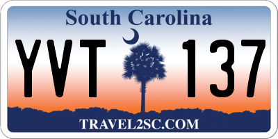 SC license plate YVT137