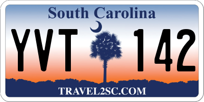 SC license plate YVT142