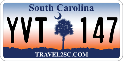 SC license plate YVT147