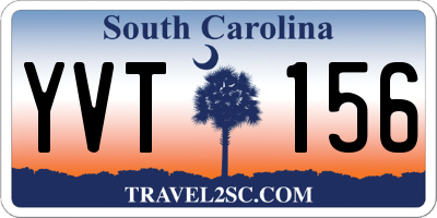 SC license plate YVT156