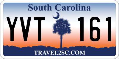 SC license plate YVT161
