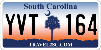 SC license plate YVT164