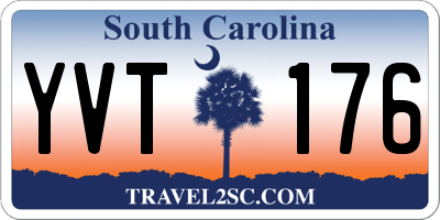 SC license plate YVT176