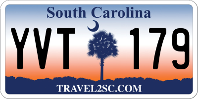 SC license plate YVT179