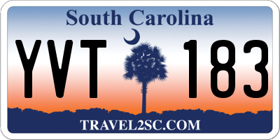SC license plate YVT183
