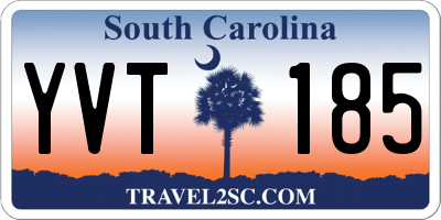 SC license plate YVT185