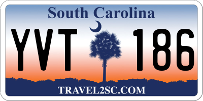 SC license plate YVT186