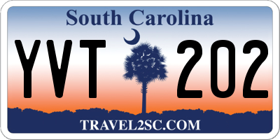 SC license plate YVT202