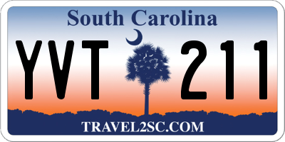 SC license plate YVT211