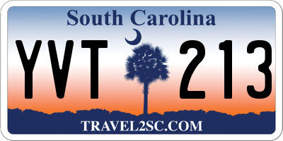 SC license plate YVT213