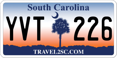 SC license plate YVT226