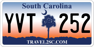 SC license plate YVT252