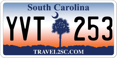 SC license plate YVT253