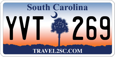 SC license plate YVT269