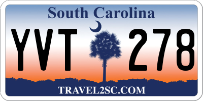 SC license plate YVT278