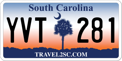 SC license plate YVT281