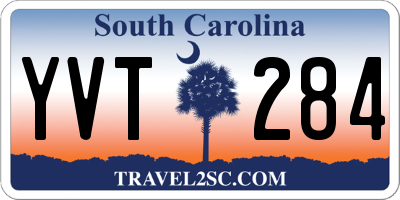 SC license plate YVT284