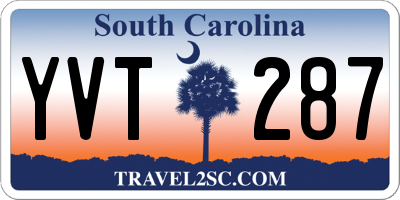 SC license plate YVT287