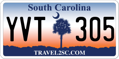 SC license plate YVT305