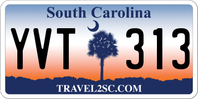 SC license plate YVT313