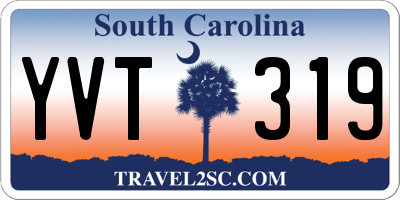 SC license plate YVT319