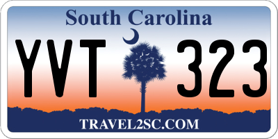 SC license plate YVT323