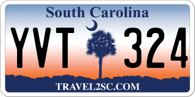 SC license plate YVT324