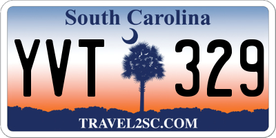 SC license plate YVT329