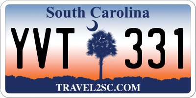 SC license plate YVT331