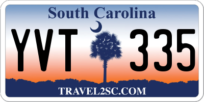 SC license plate YVT335