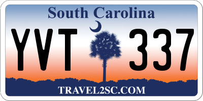 SC license plate YVT337